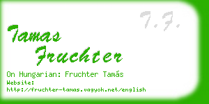 tamas fruchter business card